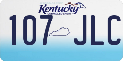 KY license plate 107JLC