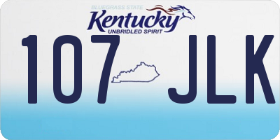 KY license plate 107JLK