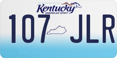 KY license plate 107JLR