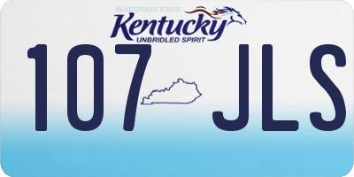 KY license plate 107JLS