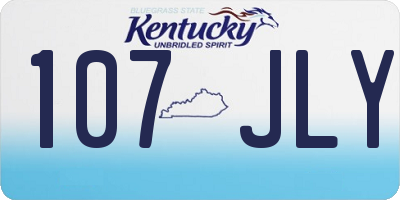 KY license plate 107JLY