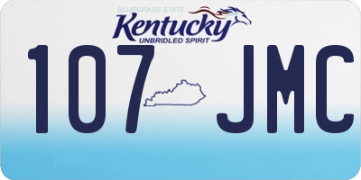 KY license plate 107JMC
