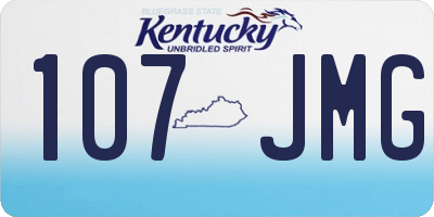 KY license plate 107JMG