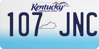 KY license plate 107JNC
