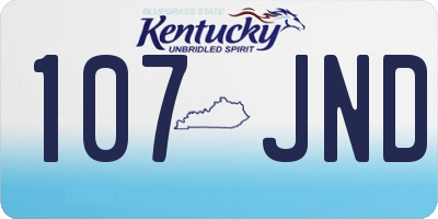 KY license plate 107JND