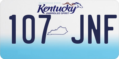 KY license plate 107JNF