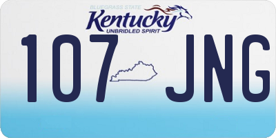 KY license plate 107JNG
