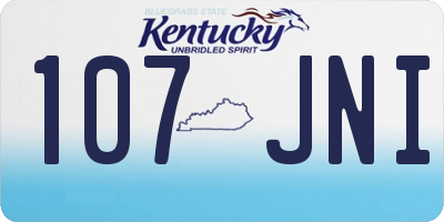 KY license plate 107JNI