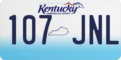 KY license plate 107JNL