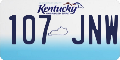 KY license plate 107JNW