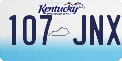 KY license plate 107JNX