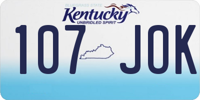 KY license plate 107JOK