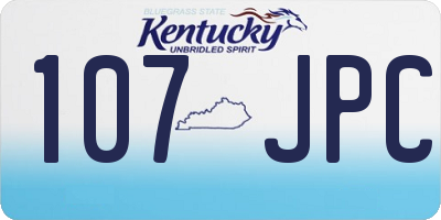 KY license plate 107JPC
