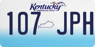 KY license plate 107JPH