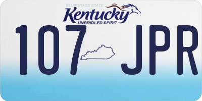 KY license plate 107JPR
