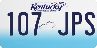 KY license plate 107JPS