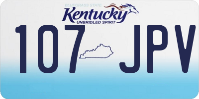 KY license plate 107JPV