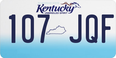 KY license plate 107JQF