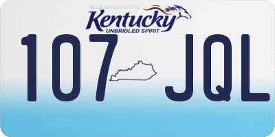 KY license plate 107JQL
