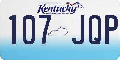 KY license plate 107JQP