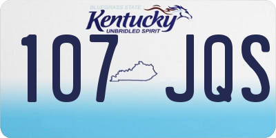 KY license plate 107JQS