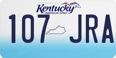 KY license plate 107JRA