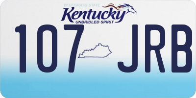 KY license plate 107JRB