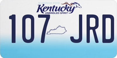KY license plate 107JRD
