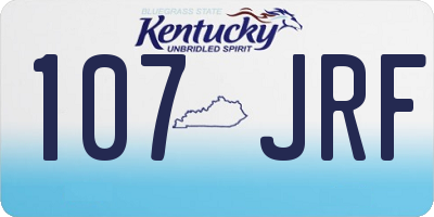KY license plate 107JRF