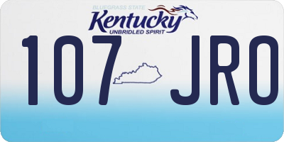 KY license plate 107JRO