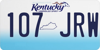KY license plate 107JRW