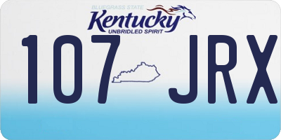 KY license plate 107JRX