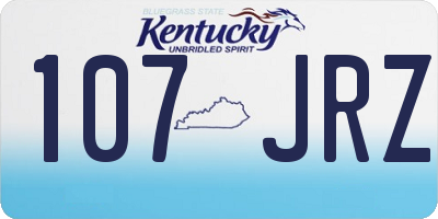 KY license plate 107JRZ