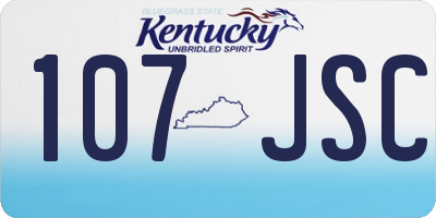 KY license plate 107JSC