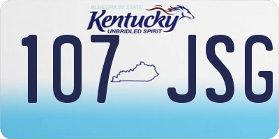 KY license plate 107JSG