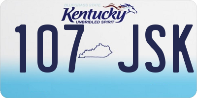 KY license plate 107JSK