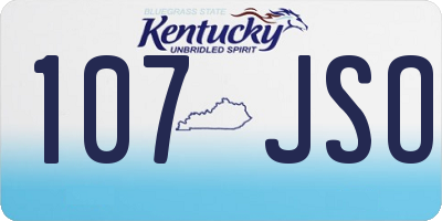 KY license plate 107JSO