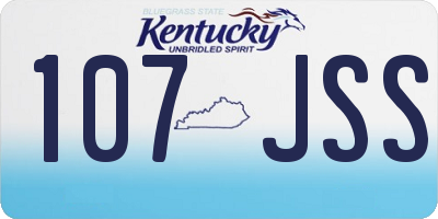 KY license plate 107JSS