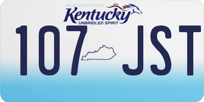 KY license plate 107JST