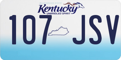KY license plate 107JSV