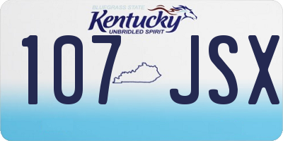 KY license plate 107JSX