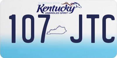 KY license plate 107JTC