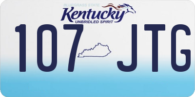 KY license plate 107JTG