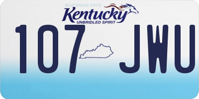 KY license plate 107JWU