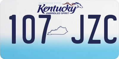 KY license plate 107JZC