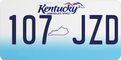 KY license plate 107JZD