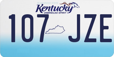 KY license plate 107JZE