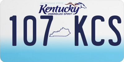 KY license plate 107KCS