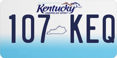 KY license plate 107KEQ