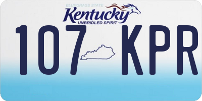 KY license plate 107KPR